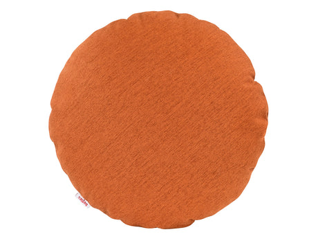  beties Wunschton Kissenhülle rund Ø50 cm Terracotta Orange – vorderansicht, melierter Möbelstoff 