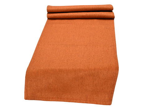  beties Wunschton XL Tischläufer 40x220 cm Terracotta Orange – Vorderansicht, melierter Möbelstoff 
