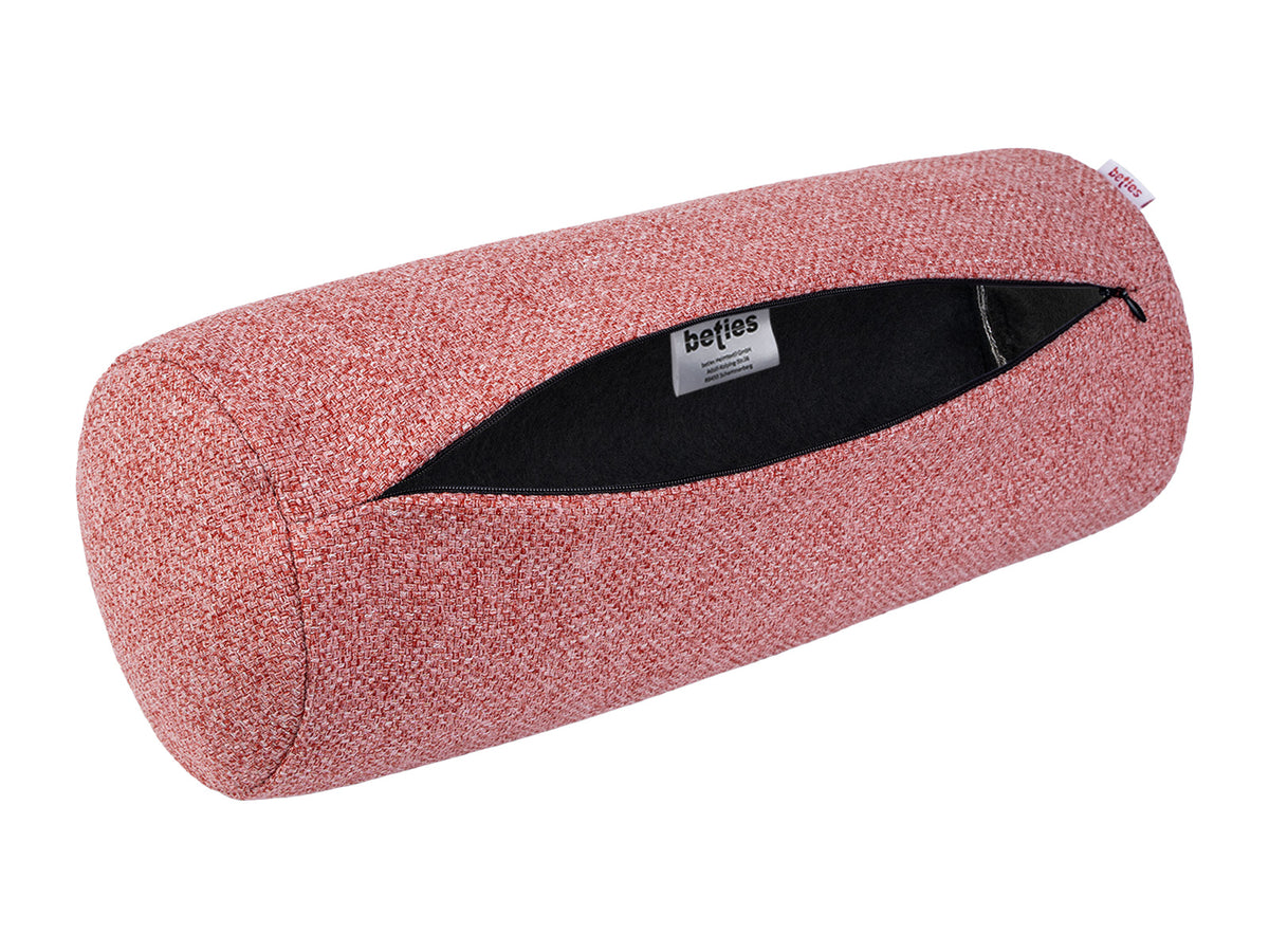 Nackenrollenhülle 15x40 cm Bouclé cherry-rot – Raumausstatter-Qualität | beties Boucle