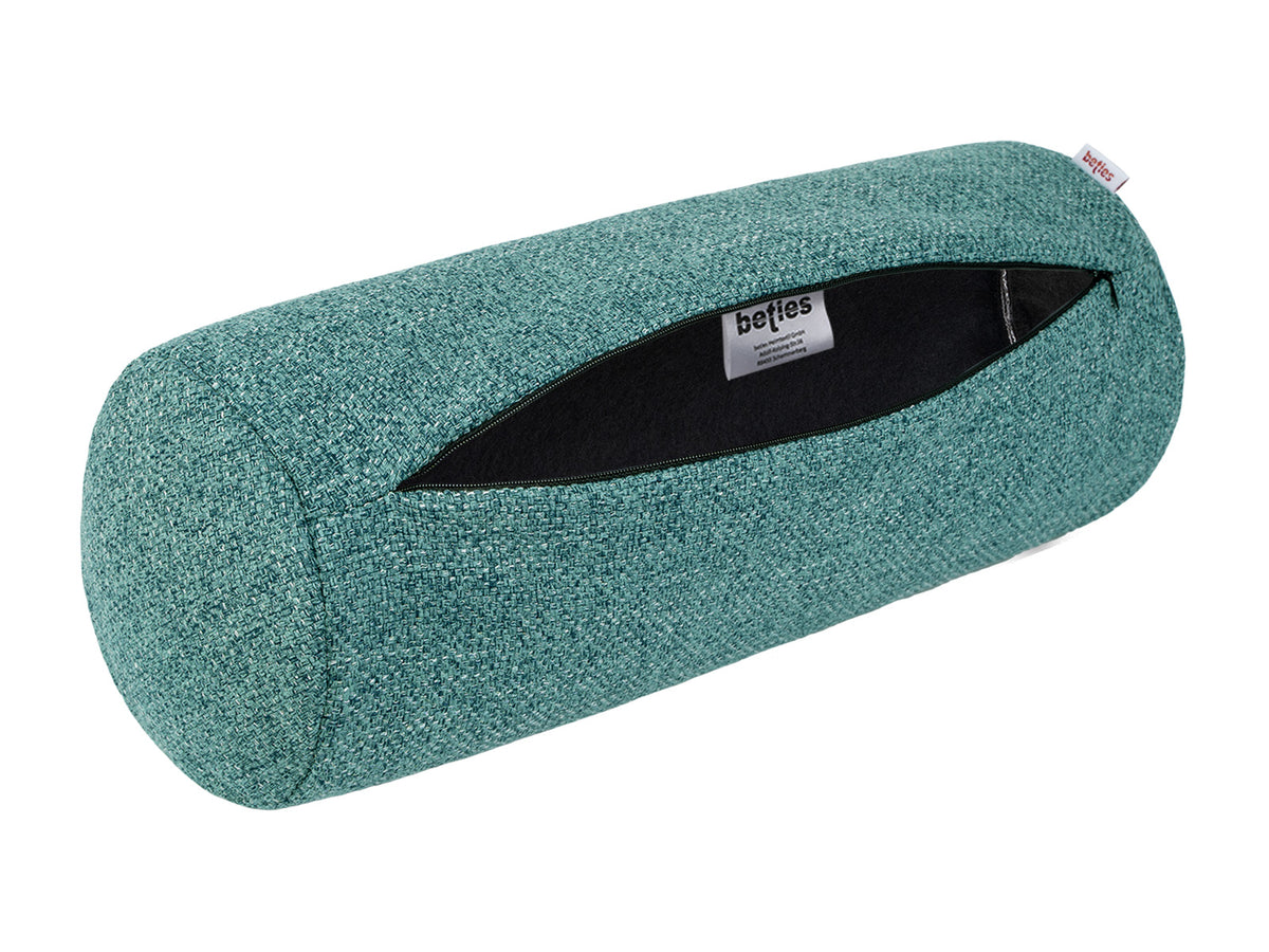 Nackenrollenhülle 15x40 cm Bouclé ocean-petrol – Raumausstatter-Qualität | beties Boucle