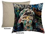 Cushion cover approx. 45x45 cm, mixed fabric, POP Collection beties "David"
