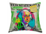 Pillow cover approx. 45x45 cm, mixed fabric, POP Collection, beties "Dollar"