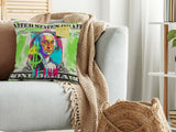 Pillow cover approx. 45x45 cm, mixed fabric, POP Collection, beties "Dollar"