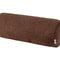 Nackenrollen Hülle ca. 15x40 cm kaffeebohne-braun Chenille-Haptik beties „FarbTon" – Gesamtansicht 
