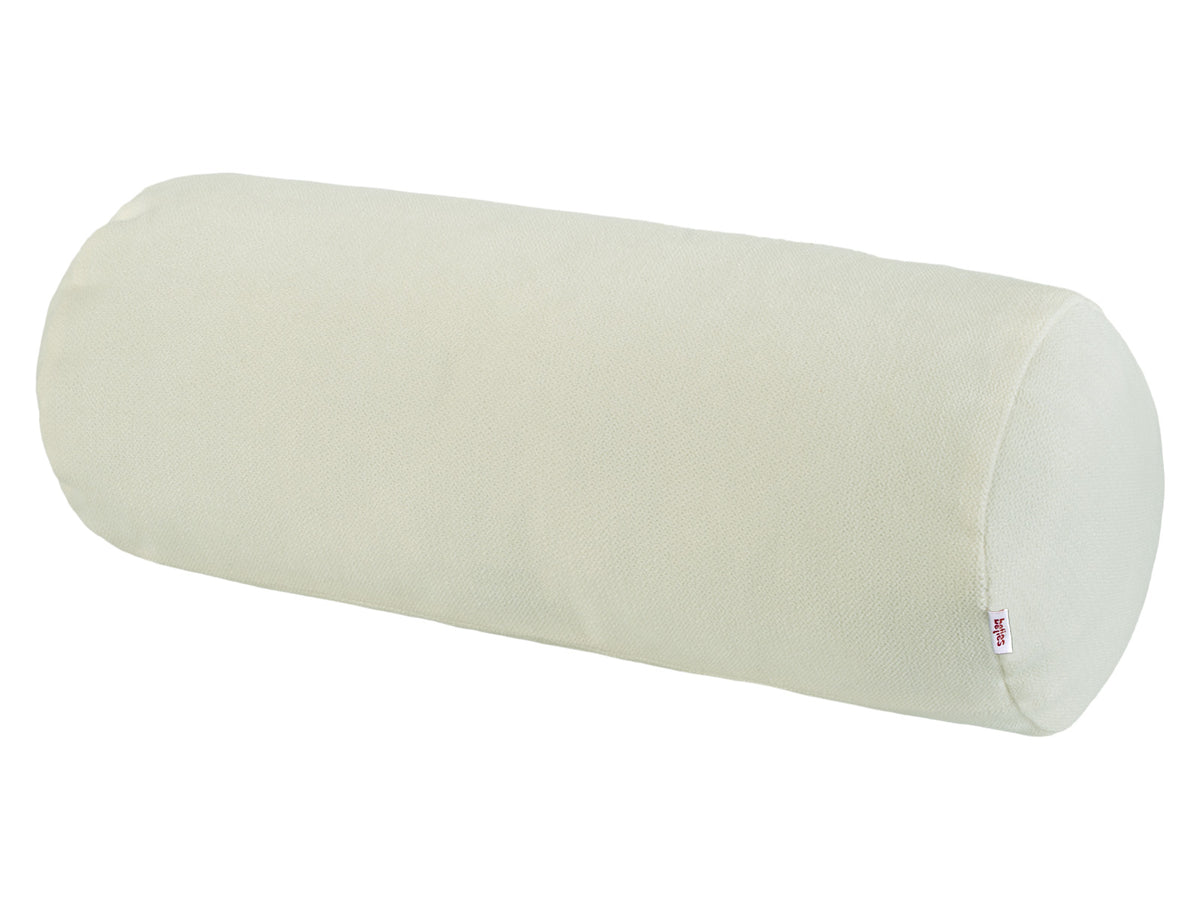  XL Rollenhülle 25x70 cm sahne-weiß Chenille-Haptik beties „FarbTon" – Kissenbezug Oeko-Tex 