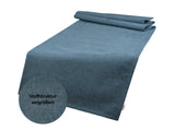  XL Tischläufer 40x220 cm nordlicht-blau Chenille-Haptik beties „FarbTon" – Detailbild Stoffstruktur 