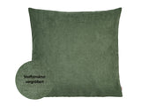 Kissenhülle oliven-grün Chenille-Haptik beties "FarbTon"
