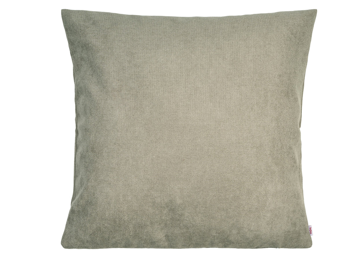 Kissenhülle ca. 60x60 cm greig-taupe aus der beties FarbTon Serie – Übersicht aller verfügbaren Uni-Farben.