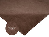 Mitteldecke ca. 80x80 cm kaffeebohne-braun Chenille-Haptik beties "FarbTon" mit einem Detailbild der Stoffstrucktur.