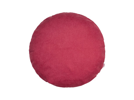 Kissenhülle rund ca. 50 cm Ø himbeer-rot Chenille-Haptik beties „FarbTon"