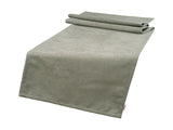  XL Tischläufer 40x220 cm greig-taupe Chenille-Haptik beties „FarbTon" – Tischwäsche Oeko-Tex 