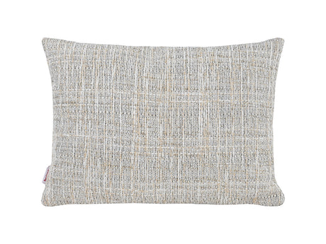  beties Freiluft Melange Outdoor-Kissenhülle 25x35 cm Beige Frontansicht – wetterfeste Kissenhülle für Terrasse 