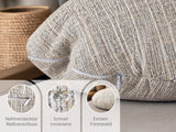  beties Freiluft Melange Outdoor-Kissenhülle 40rund Beige – wasserabweisend, wetterbeständig und UV-beständig für Balkon und Terrasse 