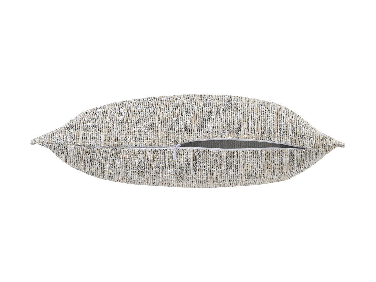  beties Freiluft Melange Outdoor-kissenhülle 40x40 cm Beige Frontansicht – wetterfeste Kissenhülle für Garten 