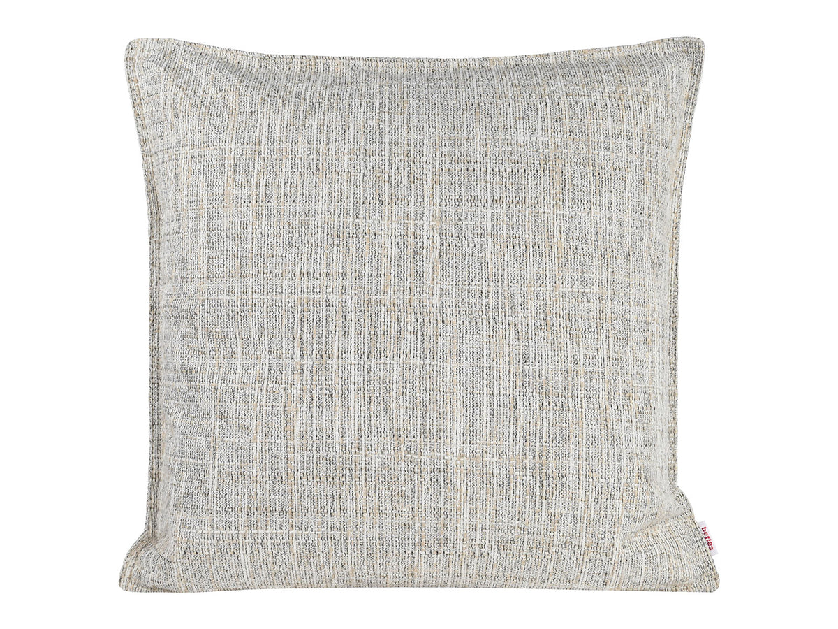  beties Freiluft Melange Outdoor-Kissenhülle 50x50 cm Beige Frontansicht – wetterfeste Kissenhülle für Balkon und Garten 