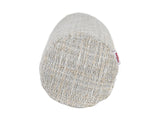  beties Outdoor-Nackenrolle 15x40 cm Beige-Melange Seitenansicht – wetterfeste Kissenhülle für Gartenliege 