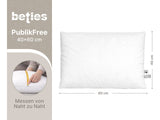 beties PublikFree Polyesterflocken Füllkissen 40x60 cm – Maßzeichnung Breite 40 cm Höhe 60 cm, veganes Dekokissen ohne Federn, Kissenbezug Baumwolle