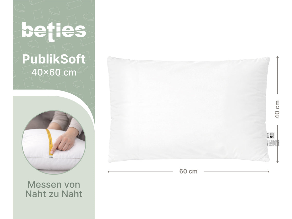  beties Publiksoft Daunenkissen Fuellkissen 40x60 cm Massangaben in Zentimeter 
