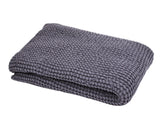 Wellness-Badetuch / Sauna Body Wrap in der Farbe Fjord-blau ca. 100x140 cm – aus Waffelpique Baumwoll-Leinenmix von beties aus der "PUR.NATURE" Serie