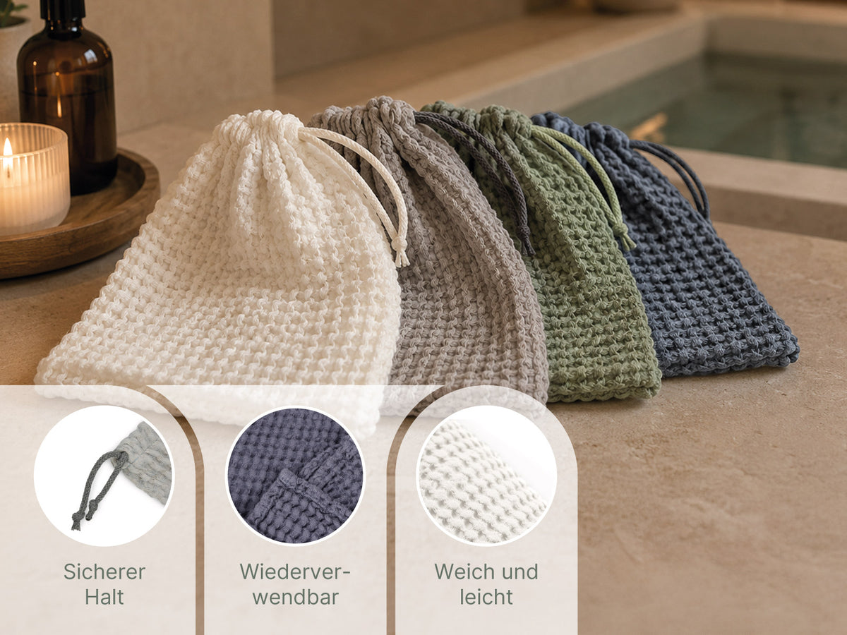  beties Pur Nature eisbeutel infos – Spa-Feeling zu Hause, Waffelpiqué aus Leinen-Baumwoll-Mix fakten