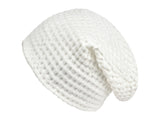 Sauna-Beanie von hinten in der Farbe Gletscher-weiss One-Size Unisex aus Waffelpique Baumwoll-Leinenmix von beties aus der "PUR.NATURE" Serie.